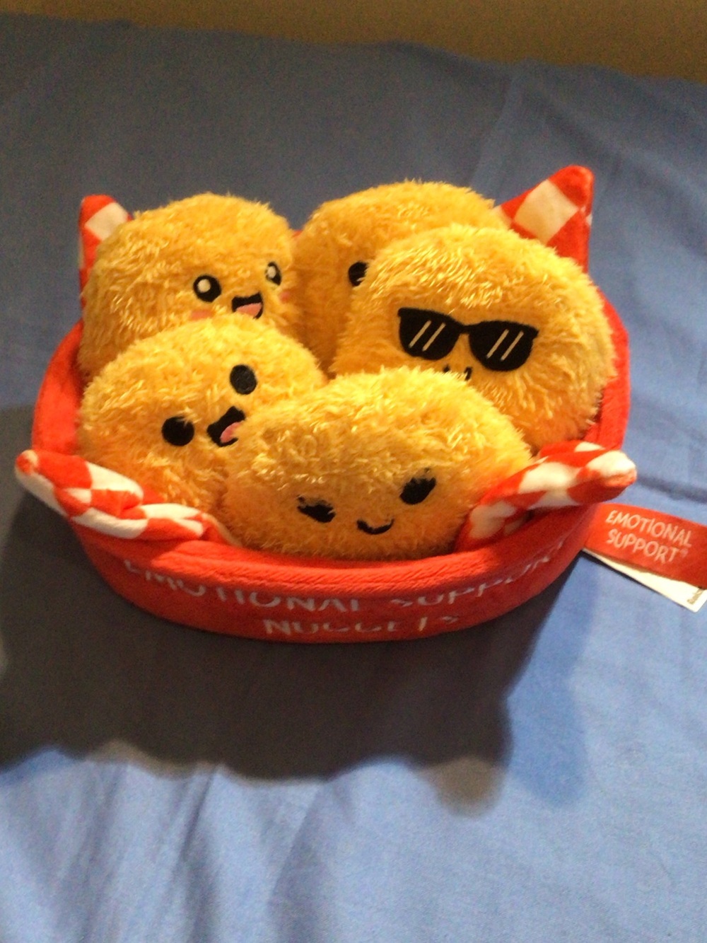 2025 by Relatable Yellow Emotional Support Nuggets Plush in Basket
